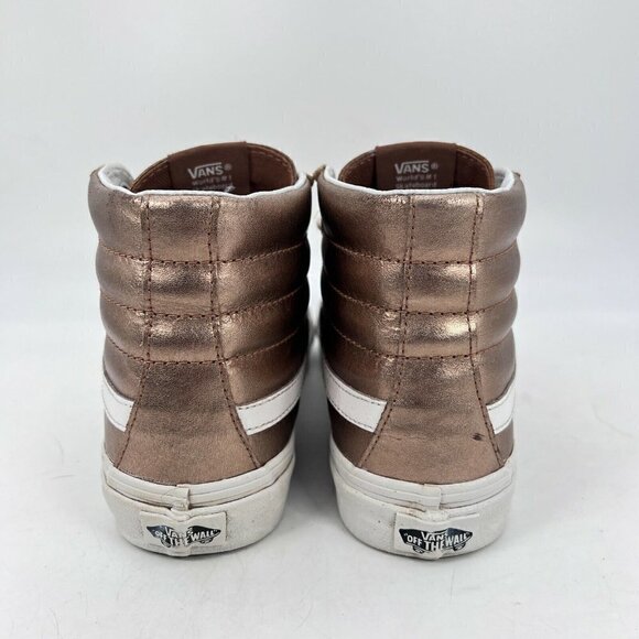 Vans Off The Wall Unisex Size 7M 8.5W Sneaker Shoes Metallic Gold 721277 - Picture 10 of 12